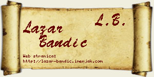 Lazar Bandić vizit kartica